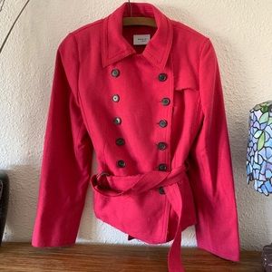 Akris Punto Pink Double Breasted Wool Jacket Coat